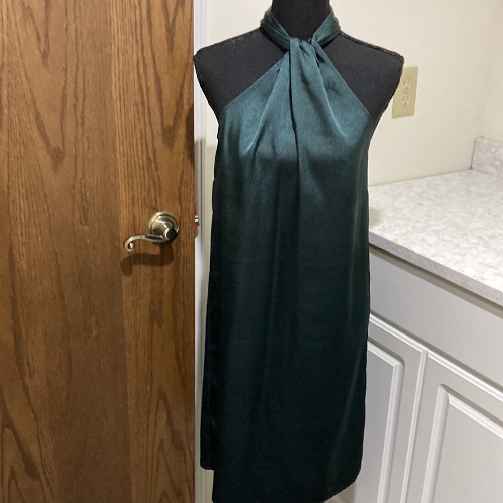 The Limited emerald green halter cocktail dress